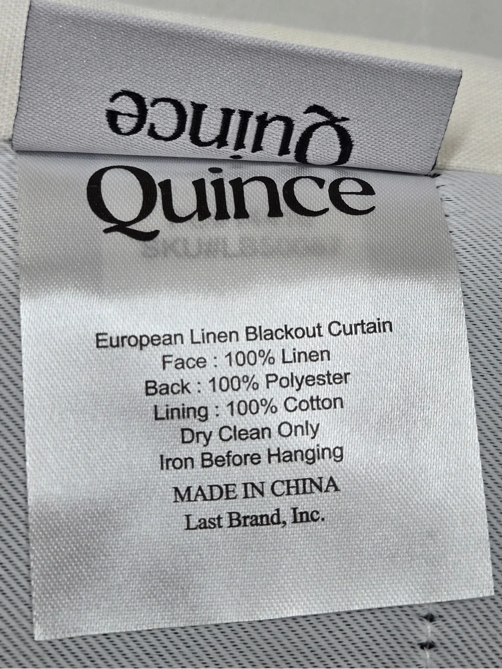 NWT QUINCE Set Of 2 48x96 European Linen True Blackout Curtains Cream 0480